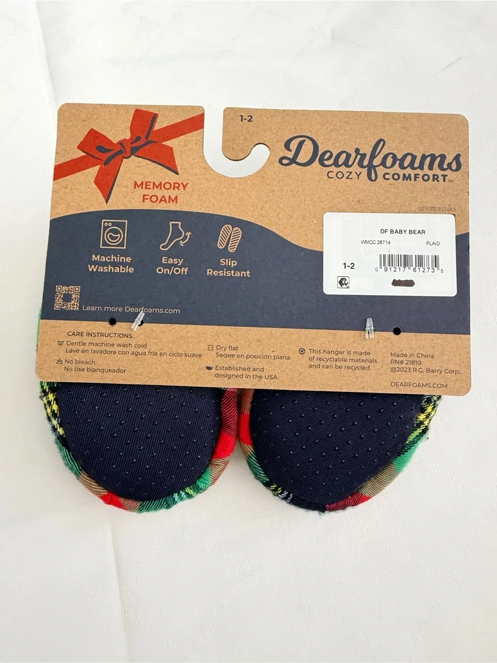 Dearfoams Family Bear Matching Comfort Slippers, Sizes Baby medium width